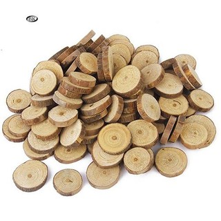 BK✿~100 Pcs Wood Log Slices Mini Wooden Discs for DIY Crafts Room Wedding Decor