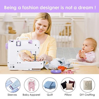 Portable Sewing Machine 12-Stitch Mini Multifunctional Household Sewing Machine Electric (2)