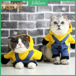 Novelty Cute Cartoon Dogs Cats Hoodies Puppy Outfit Pet Standing Costume Clothes