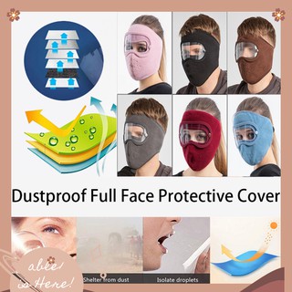 Facial Protection Anti-fog Dust-Proof Full Face Shield Helmet Visor Mask Protection Headgear With Removable Goggles Women Sunscreen Motorcycle Balaclava Eyeglass Detachable Uni Mask Outdoor UV Protection Full Face Cover Mask Breathable With Goggles Mask F