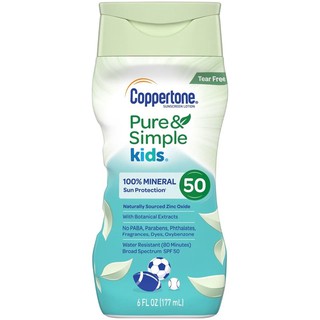 Coppertone, Kids, Pure & Simple, Sunscreen Lotion, SPF 50, 6 fl oz (177 ml)