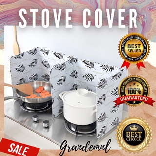 ALUMINUM FOLDABLE STOVE COVER. Cooking Baffle Plate, Aluminum Foil Foldable 3 Sided Splatter Guard