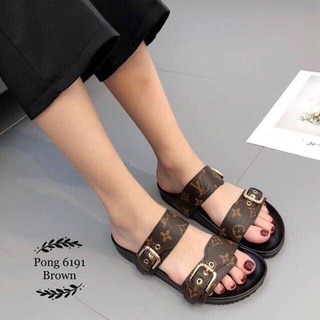 LV Slide Slippers for Women Flat (Add 1 size) Classicl Louis Vuitton Printed logo Womens Sandals