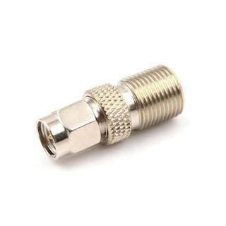❦ↂ1 x F Type Female to SMA Male Plug Coaxial Adapter Silver Tone SMA RF Coax Connector Plug (1pc)