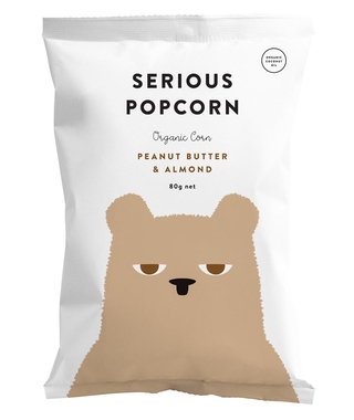 Serious Organic Popcorn - Peanut Butter & Almond (80g)