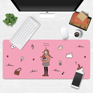 Thickened Mouse Pad Nature Rubber Office Desk Pads Pink Lovely Cartoon Writing Desk Mat (1)