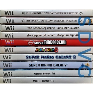 Nintendo Wii TLOZ Skyward Sword•TLOZ Twilight Princess•MonsterHunterTri•Mario Games US/NTSC Original