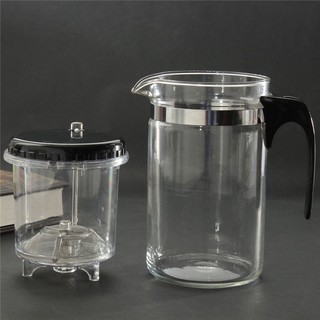 【Schumacher】Straight Glass Tea Cup Teapot Gongfu Tea Maker Press Art Cup (1)