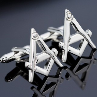 Masonic Cufflinks Silver Cut Design Freemason Wedding (1)