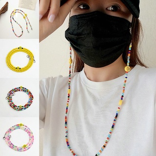 Fashion beaded Mask lanyard Candy Color Love Butterfly Lanyard Mouth Mask Chain Glasses Chain Face Mask lanyard