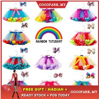 Girls Kids Tutu Party Dance Ballet Toddler Baby Costume Skirt+Bow Hairpin Set