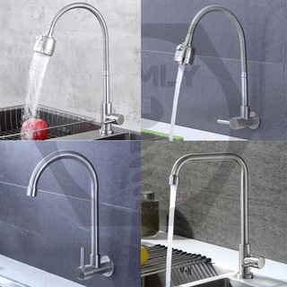 ✅COD✅Stainless Steel Kitchen High Quality Faucet Wall Counter Mount Sink Tap Lavatory Basin Faucet