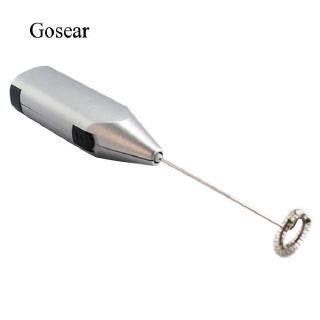 Gosear Portable Electric Handheld Milk Frother Creamer Foam Maker Foamer with Stainless Steel Whisk Head for Cappuccinos Latte Coffee