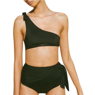 One Shoulder Bikini Hihghwaist Two Piece Swimwear