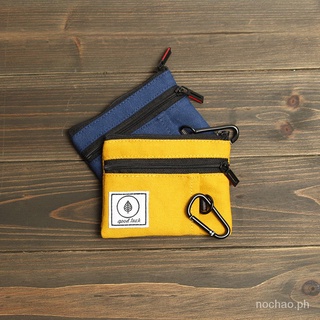 Wallet Coin Purse Japanese-style canvas card Bag Men's zipper mini simple coin purse integrated key