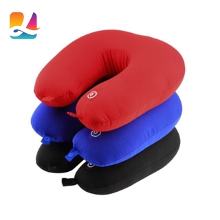 Travel Neck Pillow With Built-In Massager