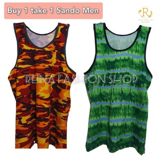 REINA Buy 1 take 1 SANDO for MEN | Fit up to 2XL | Assorted prints