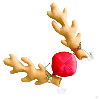 Car balm☃1 Set Car Reindeer Antlers Nose Decorations Lovely Christmas Decoration