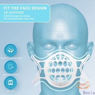 3D Face Mask Bracket Silicone Holder Inner Support Breathing Assist Frame-besla