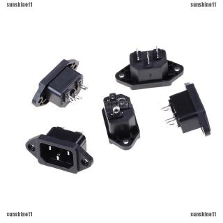 ❉❉5Pcs IEC 320 C14 Male Plug Panel AC 250V 10A Power Inlet Sockets Conn