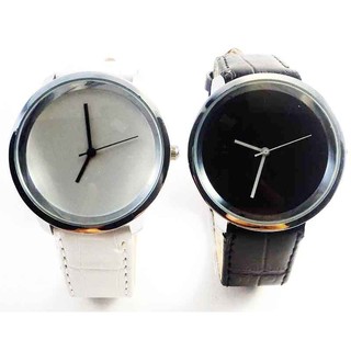 Simple black and White couple watch