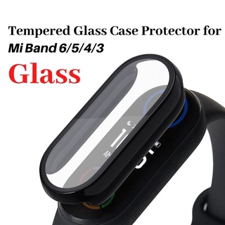 Tempered Glass Screen Protector for Xiaomi Mi Band 6 /5 Bumper+Full Coverage Screen Case Cover for Xiaomi Mi Band 4 /3 (1)