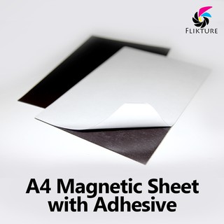 A4 Magnetic Sheet with Full Adhesive - 0.5mm or 1mm thickness