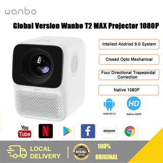 ❁❧[Global Version] Wanbo T2 max projector HD 1080p, keystone correction