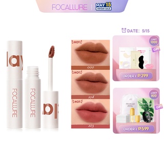 Focallure Velvet Mist Matte Lip Clay Lightweight Soft Lip Mud Lip Tint Mousse & Smooth Lipclay Lipcream Lipstick Make Up