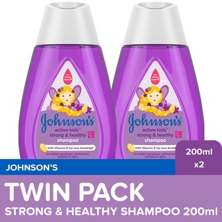 Johnson's Active Kids Strong & Healthy Shampoo 200ml Twin Pack