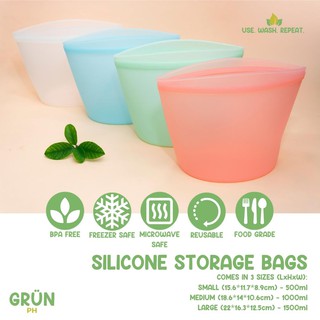 BUY 1 TAKE 1 Eco-friendly Silicone Storage Bags/Breastmilk Bags Reusable/Washable/Zip Lock Type)