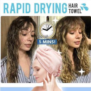 READY STOCK Velvet Magic Quick Water Absorption Hair Drying Cap Dryer Towel Shower Wrap Turban