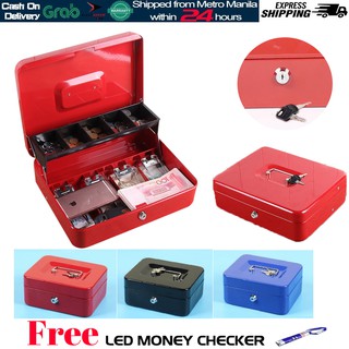 【Fast Delivery】Cash Box Money Drawer Key Locking Safe Tiered Tray Storage (1)