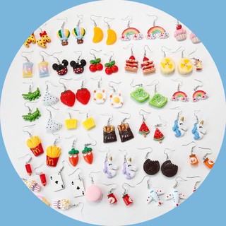 EMS fashion hypoallergenic New Korean cute candy-colored earrings are of good quality