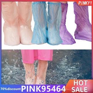 Waterproof Shoe Cover Frosted Material Unisex Shoes Protectors Rain Boots for Indoor Outdoor Rainy Days [pinky]