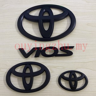 【Matt black】Toyota logo Vios LOGO car logo badge steering wheel front and rear signs