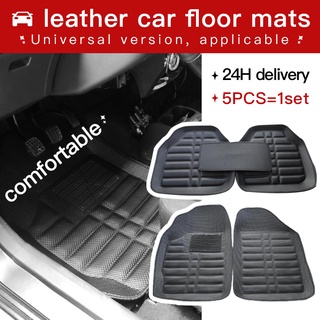 car matting 5 pcs pu leather car floor mats