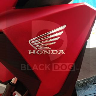 Honda Wing Emblem (Silver)(1 Pair)Honda Click