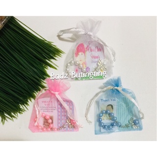 Angel Mini Rosary in Organza Pouch- souvenir & giveaway