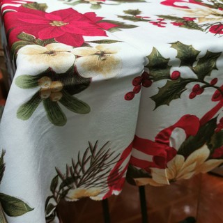 Quality Fabric Thick Cotton Christmas Design Tablecloth Holiday Print Tablecloth