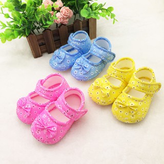 Baby Shoes Soft Soled Bowknot Crib Shoes Foral First Walk Shoes