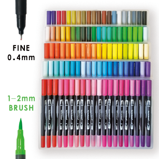 12/24/36/60colors Dual Brush Art Markers Pen Fine Tip Brush Tips for Coloring Books Student Office