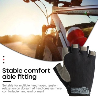 ❥New Cycling Anti-slip Anti-sweat Men Women Half Finger Gloves Breathable Anti-shock Sports Gloves Bike Bicycle Glove