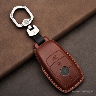 Genuine Leather Car Key Case Cover For Mercedes-Benz W203 W210 W211 Amg W204 C E S Cls Clk Cla Slk C