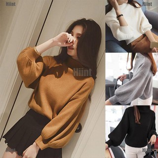 (Hiint)Women'S Sweaters Fashion Turtleneck Batwing Sleeve Pullovers Loose Knitted Sweaters