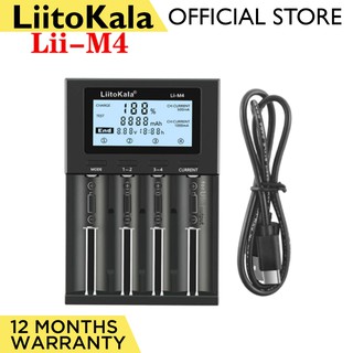 LiitoKala Lii-M4 Lithium Battery charger Tester Discharger for 18650 26650 AA AAA LCD display