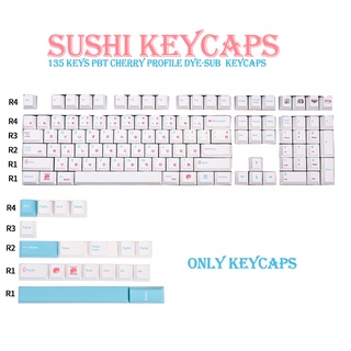PBT Keycap 135 Key Cherry Profile DYE-SUB Personalise Japanese Keycaps For Cherry MX Switch Mechanical Keyboard (1)