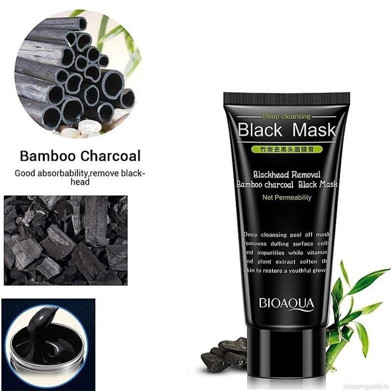 SHOPG Peel Off Black Face Skin Care Black Head Remove Shrink Pores Natural Bamboo Charcoal Mask