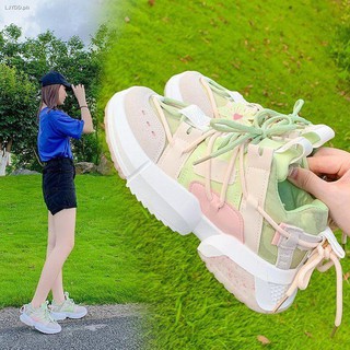 2020 new fairy style cherry blossom fashion all-match sports and leisure women s shoes increased thick-soled old trendy (1)
