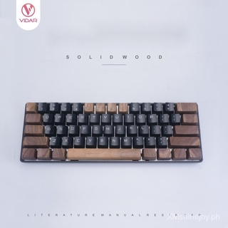 Vidal Black Walnut Pure Solid Wood Mechanical Keyboard Custom Handmade Unique Keycap Wooden Enter Space Bar Cap